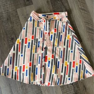 Anthropologie colorful full circle with belt